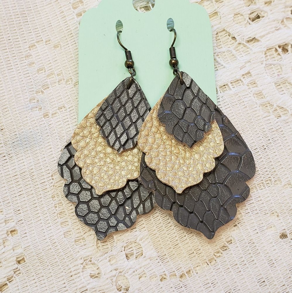 Faux Leather Earrings